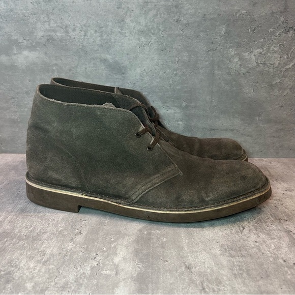Clarks Suede Desert Boots 15522 Mens sz 14 - brown - Picture 1 of 6